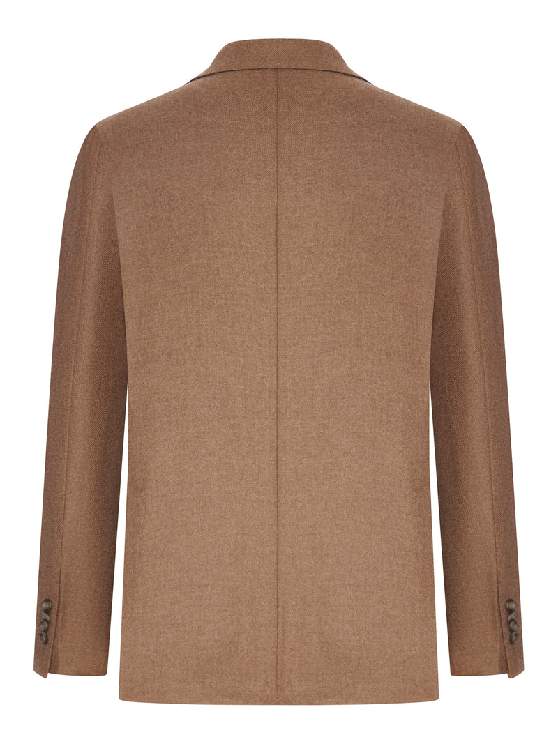 Tagliatore Men Single-Breasted Wool And Cashmere Blend Jacket
