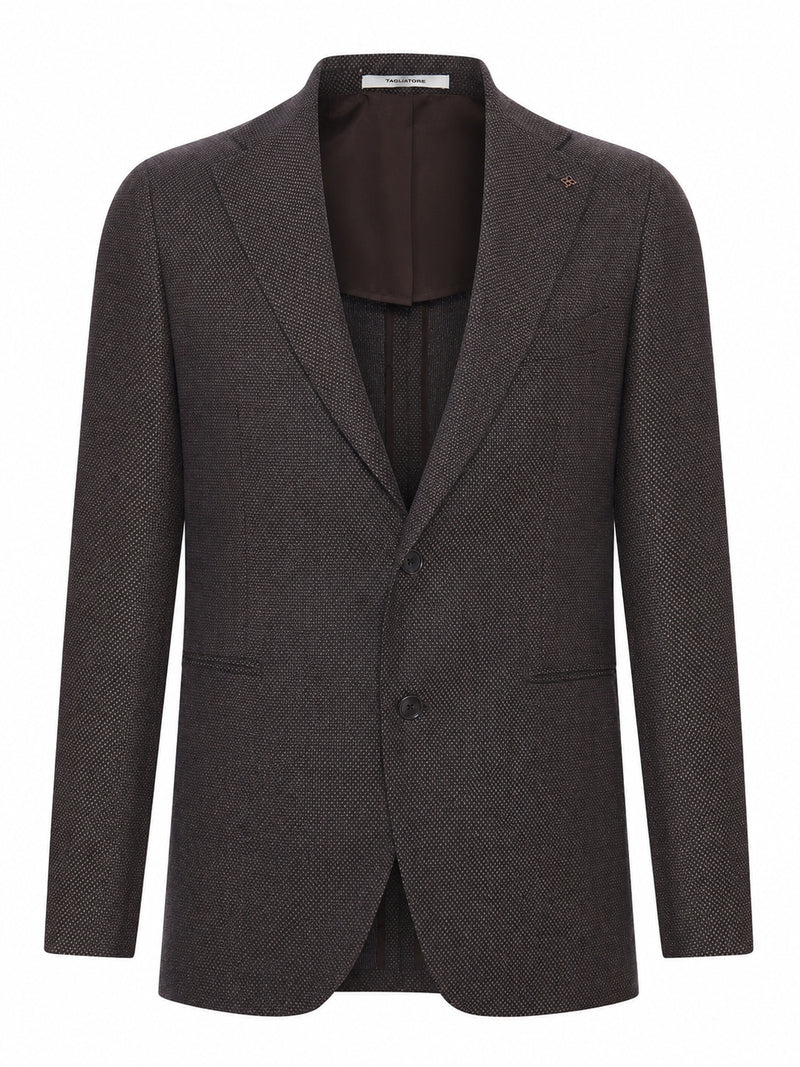 Tagliatore Tagliatore Men Textured Fabric Blazer Jacket With Two Buttons