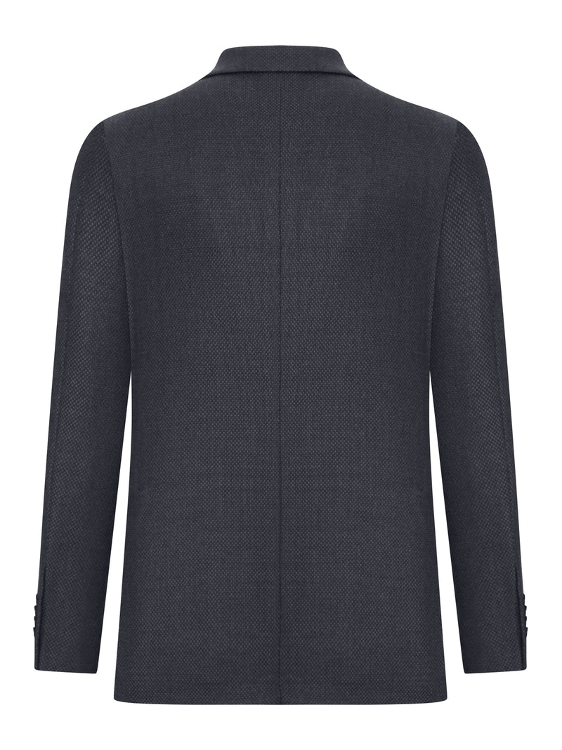 Tagliatore Men Textured Fabric Blazer Jacket With Two Buttons