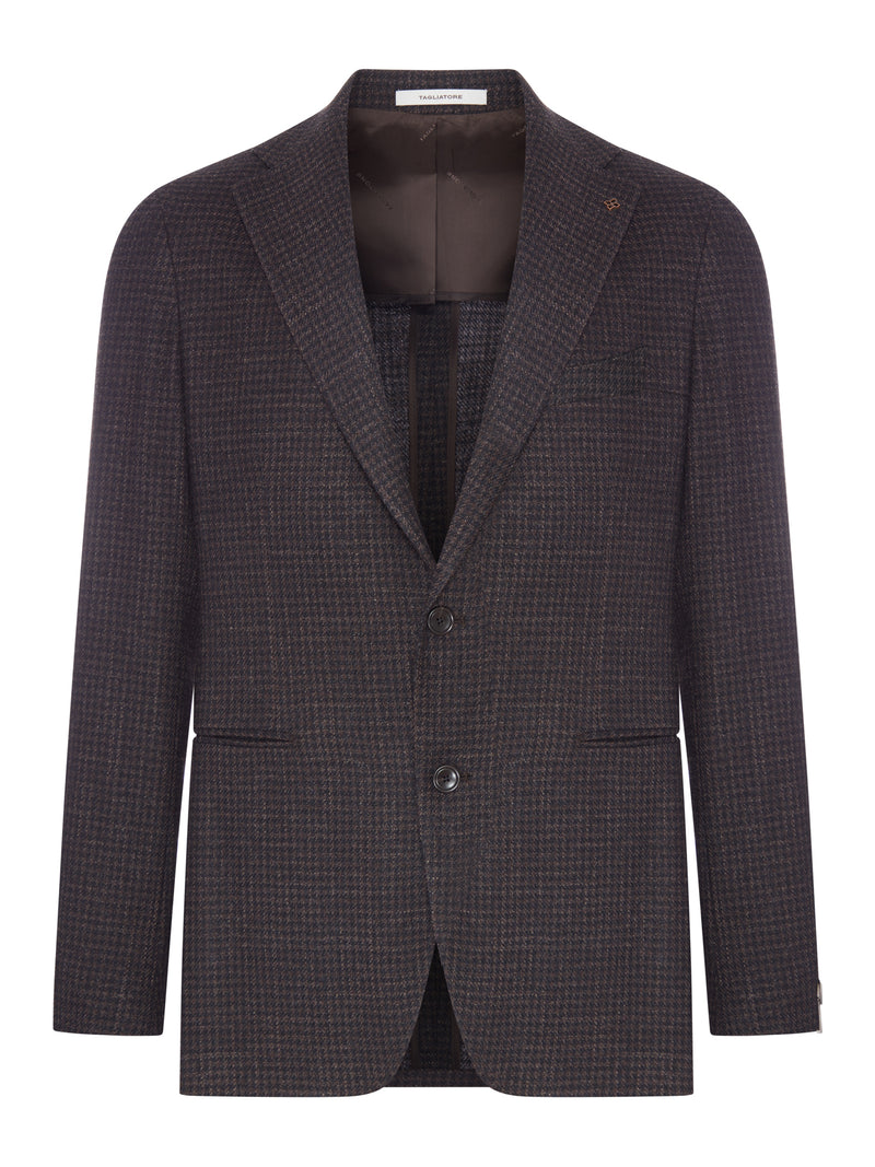 Tagliatore Tagliatore Men Single-Breasted Wool And Silk Blend Jacket