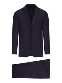 Tagliatore Men Bruce Tailored Wool Suit With Vest