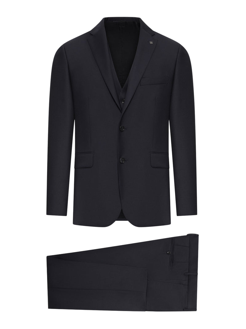 Tagliatore Men Bruce Tailored Wool Suit With Vest