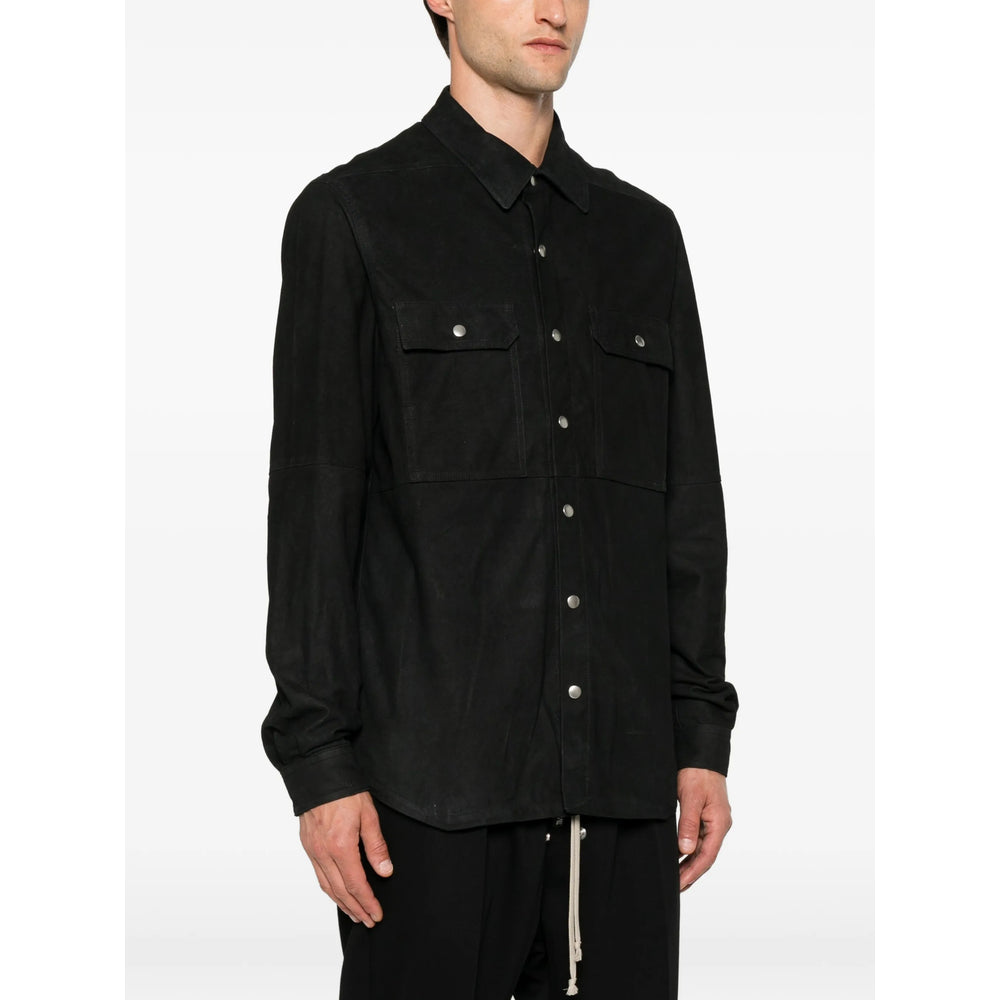 Rick Owens Black Jackets - Shirt Jackets Men