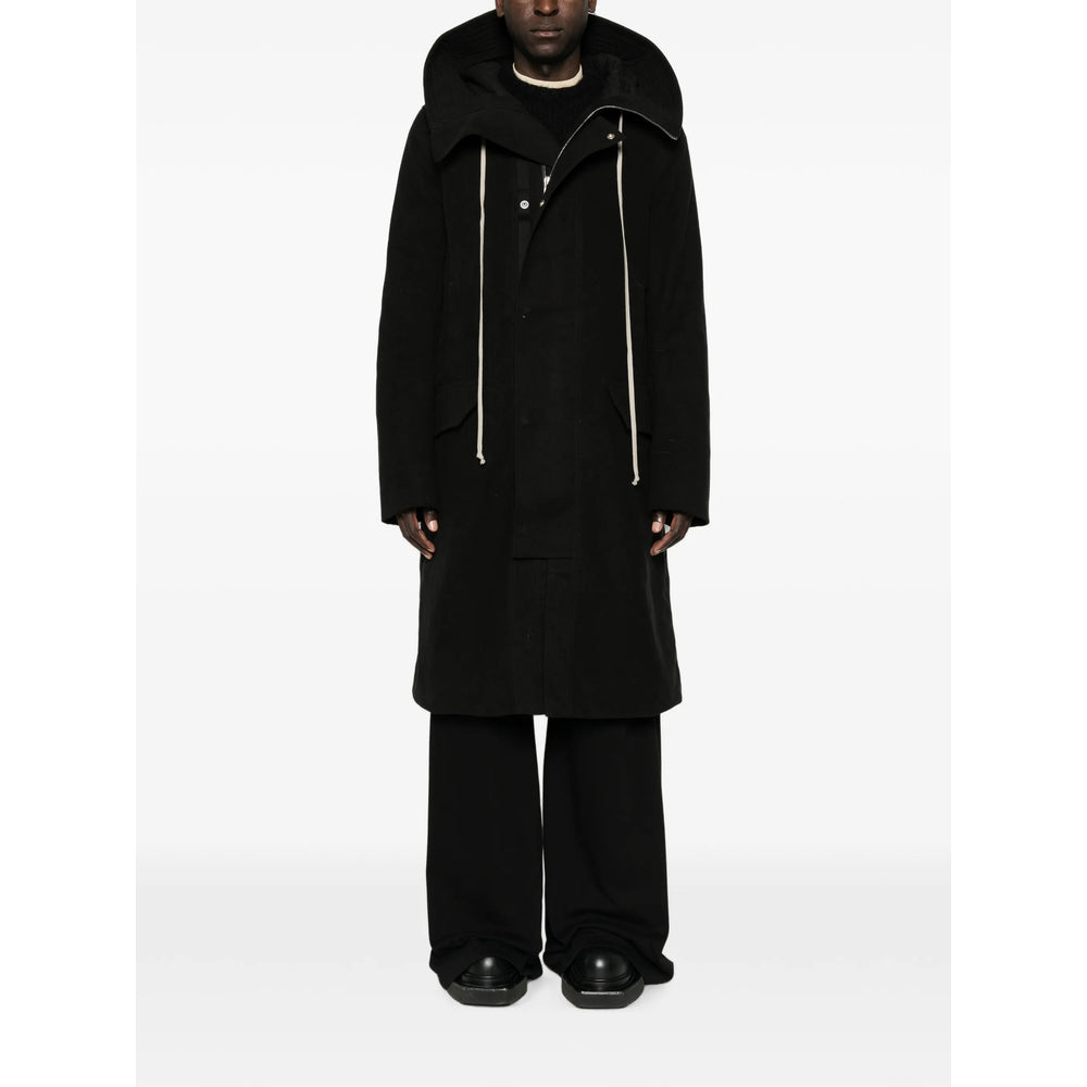 Rick Owens Black Coats - Single Breasted Coats Men