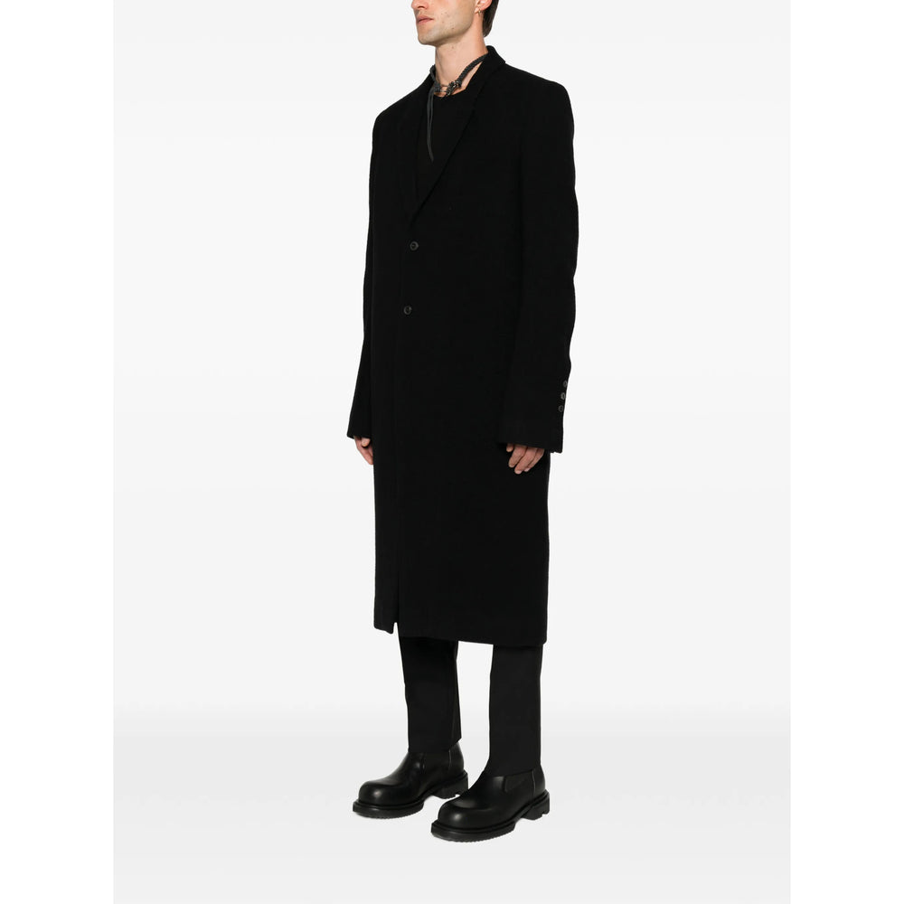 Rick Owens Black Coats - Single Breasted Coats Men