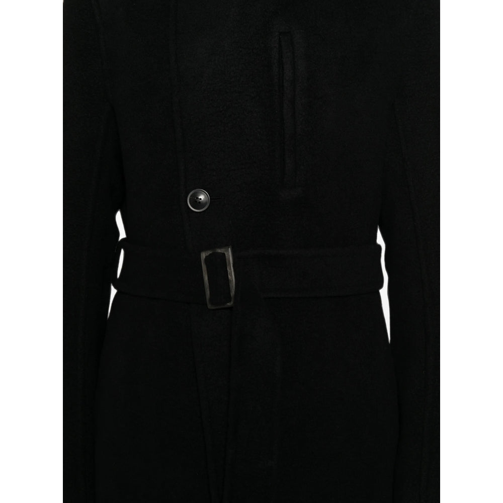 Rick Owens Black Coats - Single Breasted Coats Men