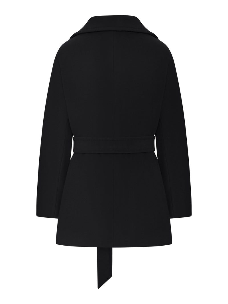 Tagliatore Tagliatore Women Short Belted Wool-Silk Blend Coat