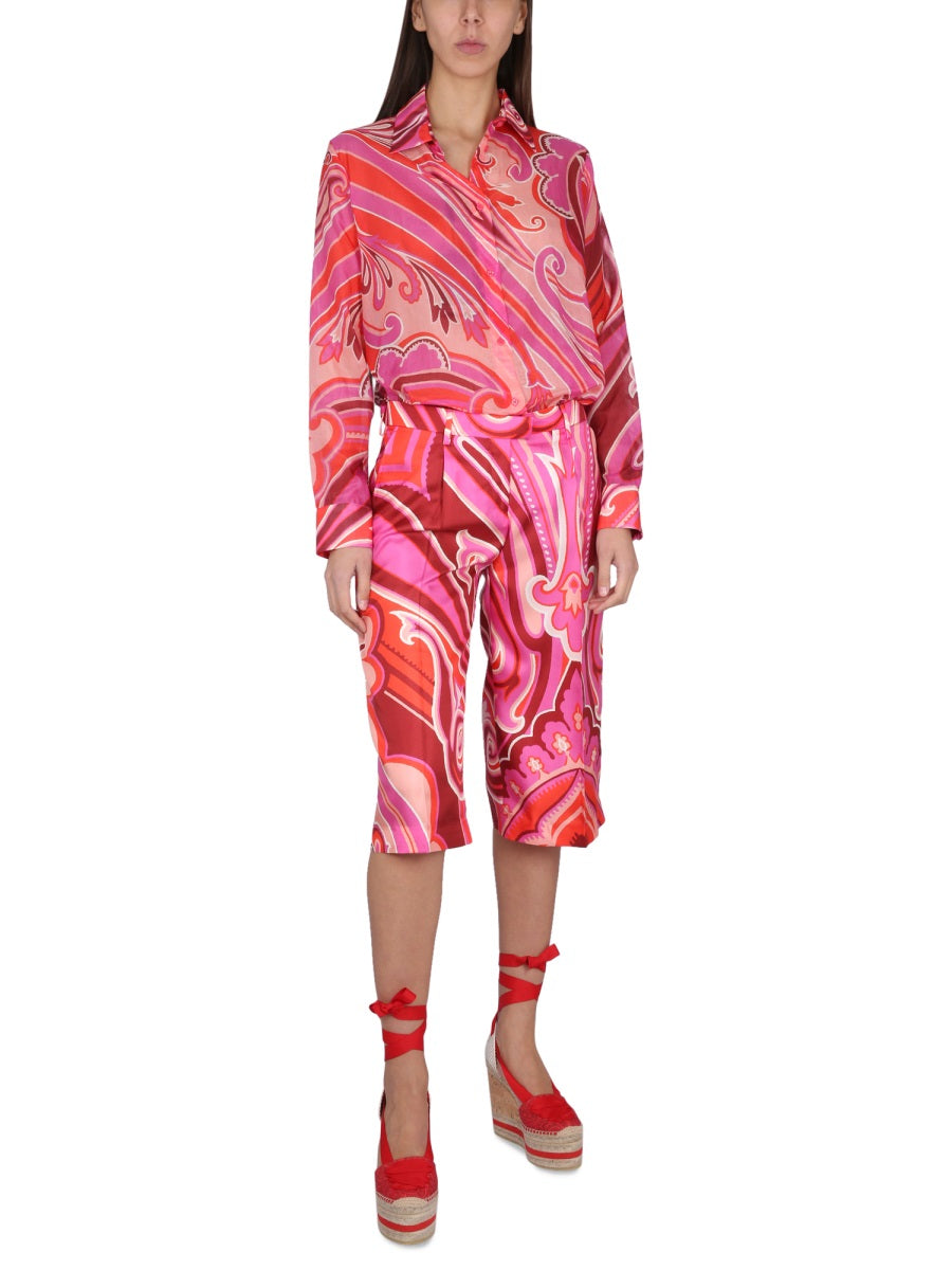 Etro Women Silk And Cotton Bermuda Shorts
