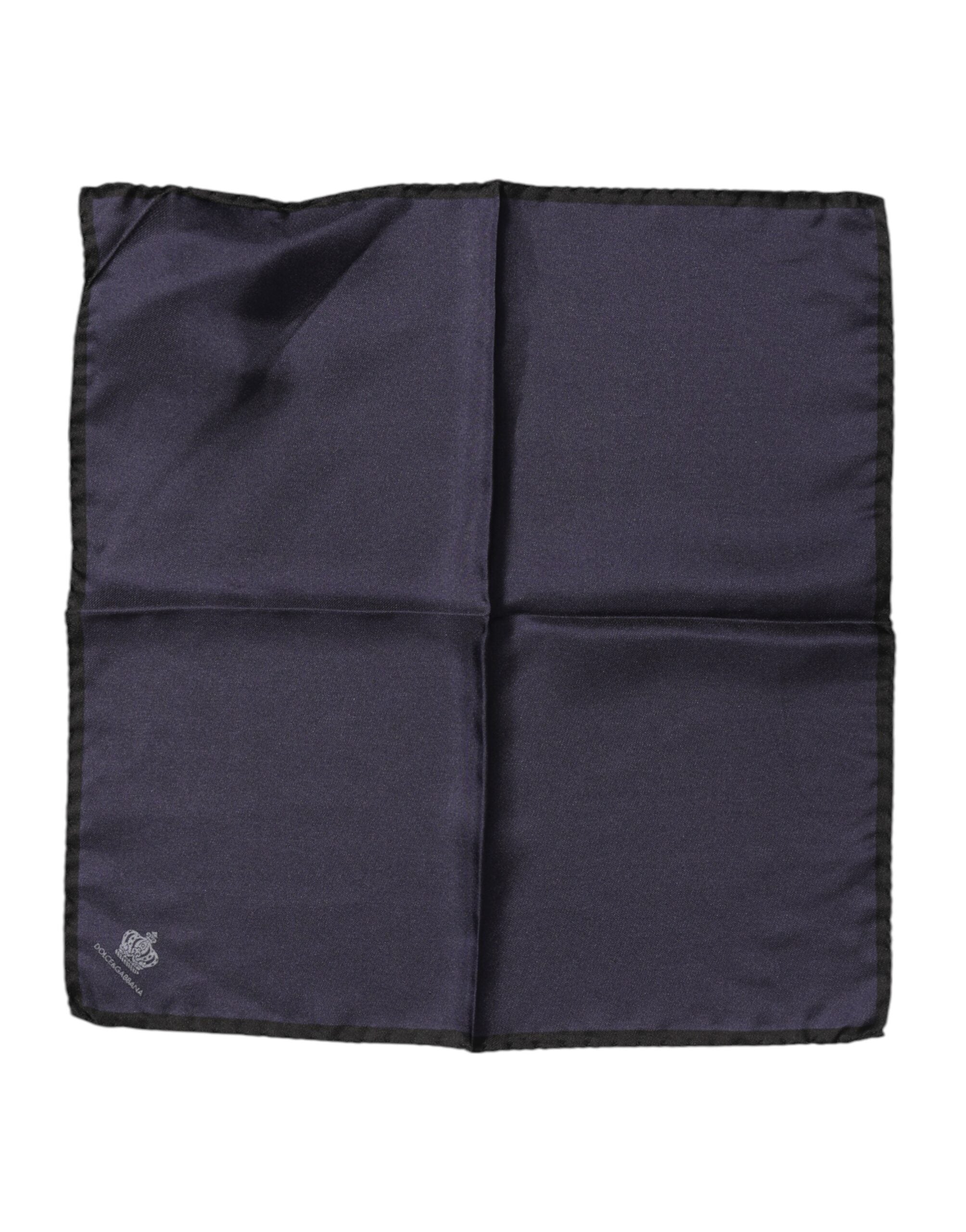 Dolce & Gabbana Blue DG Crown Silk Square Men Foulard Men's Scarf