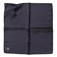 Dolce & Gabbana Blue DG Crown Silk Square Men Foulard Men's Scarf