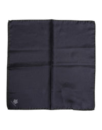 Dolce & Gabbana Blue DG Crown Silk Square Men Foulard Men's Scarf
