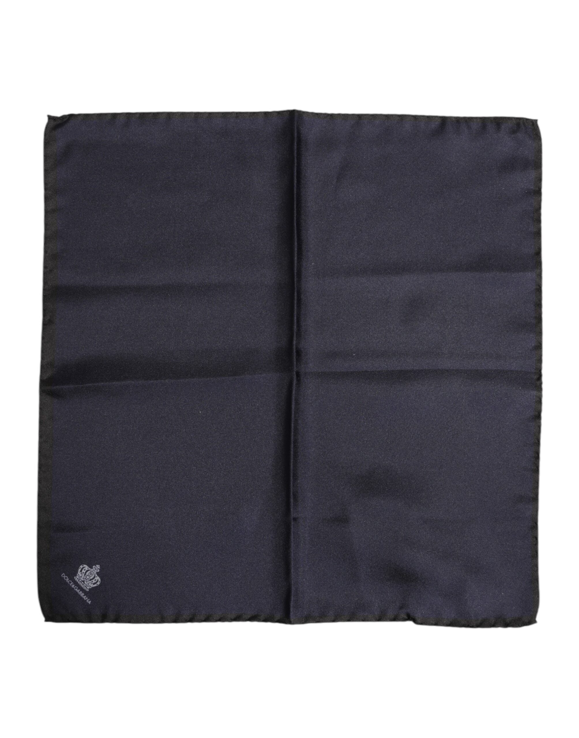 Dolce & Gabbana Blue DG Crown Silk Square Men Foulard Men's Scarf