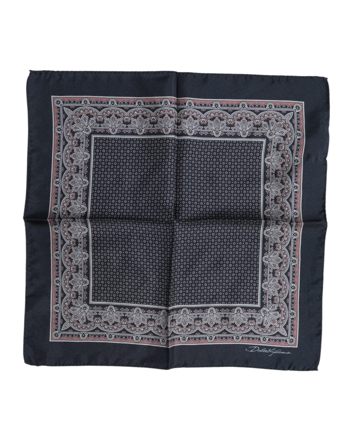 Dolce & Gabbana Multicolor Fantasy Silk Square Foulard Men's Scarf