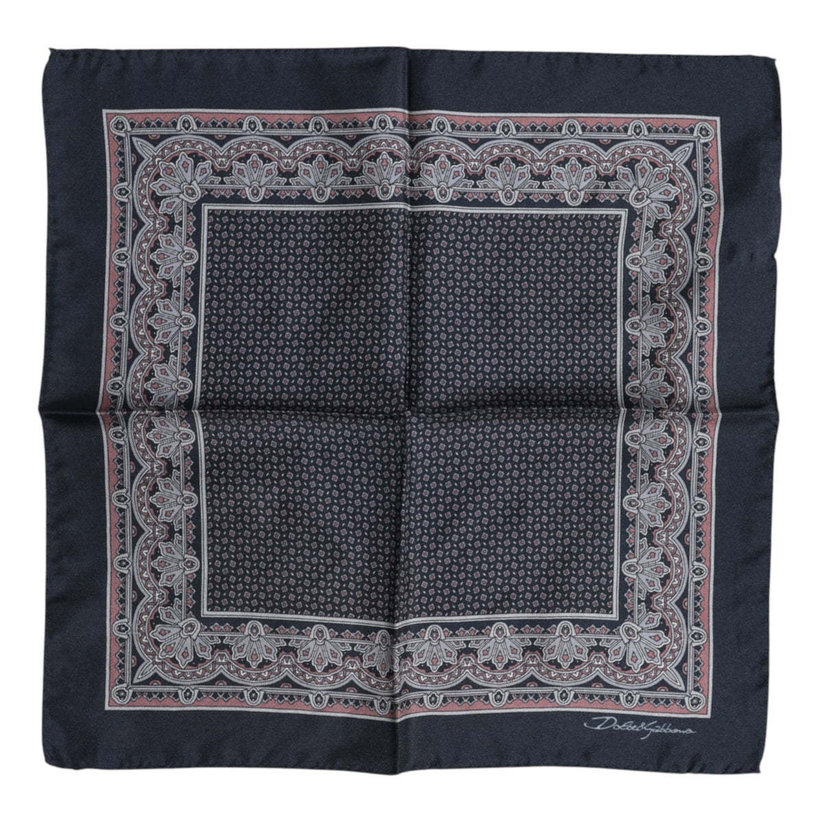 Dolce & Gabbana Multicolor Fantasy Silk Square Foulard Men's Scarf