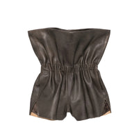Rick Owens Grey Shorts - Leather & Faux Leather Shorts Women