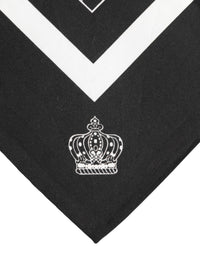 Dolce & Gabbana Black White Printed Square Men Foulard Men's Scarf