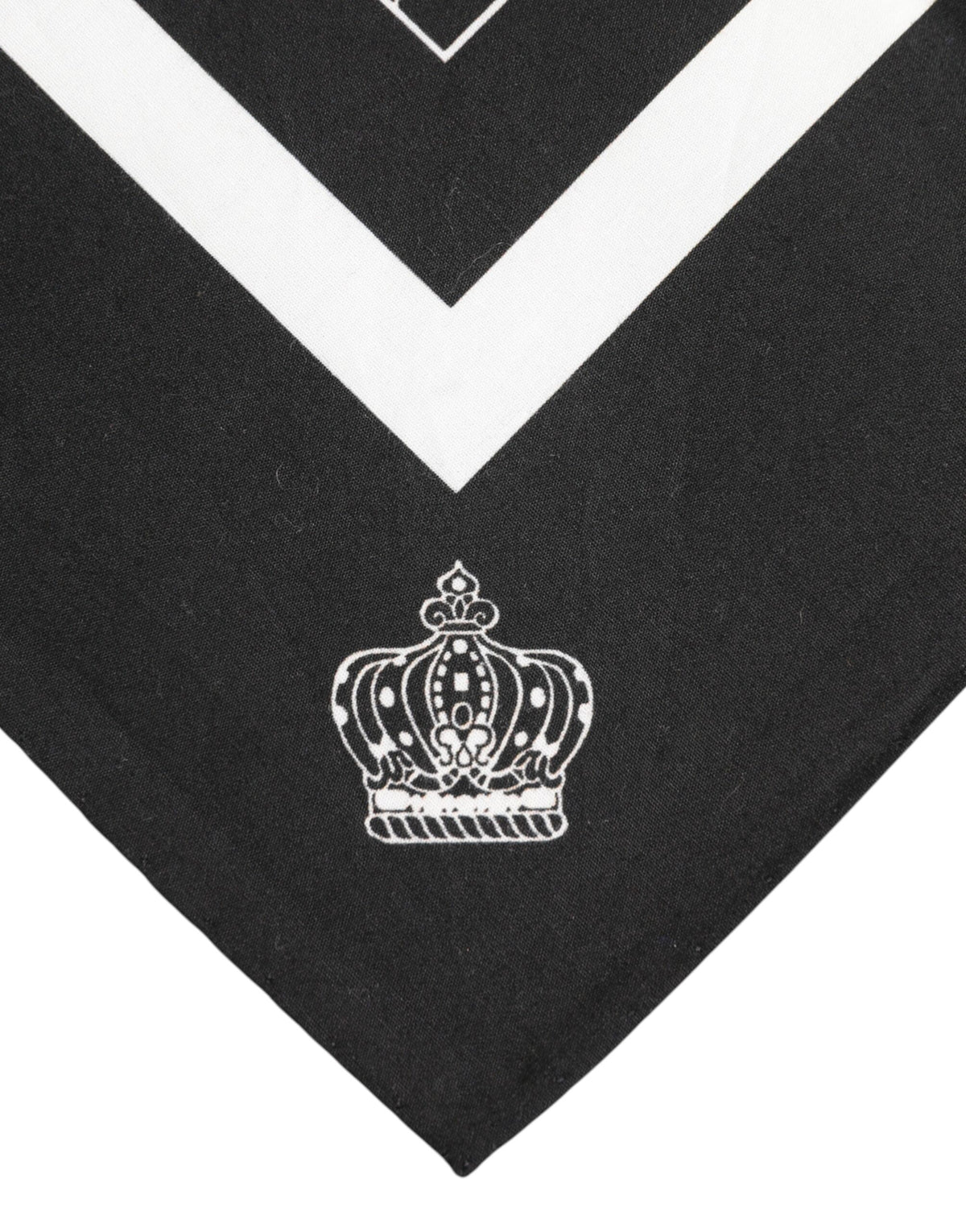 Dolce & Gabbana Black White Printed Square Men Foulard Men's Scarf