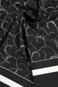 Dolce & Gabbana Black White Printed Square Men Foulard Men's Scarf