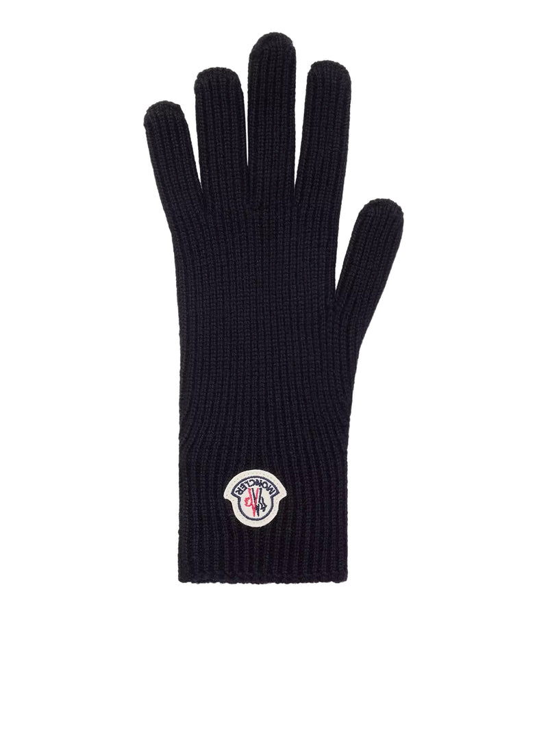 Moncler Moncler Men Logo-Detailed Wool Gloves