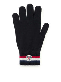 Moncler Men Tricolor Wool Gloves