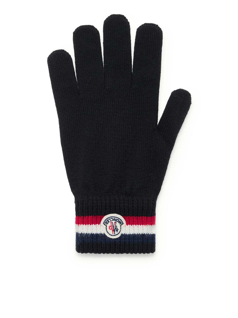 Moncler Men Tricolor Wool Gloves