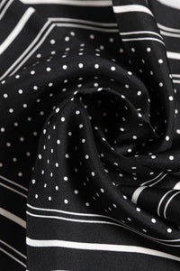 Dolce & Gabbana Black White Polka Dot Men Foulard Men's Scarf