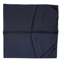 Dolce & Gabbana Dark Blue Silk Square Men Foulard Men's Scarf