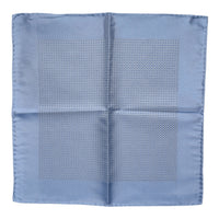Dolce & Gabbana Light Blue Silk Square Men Foulard Men's Scarf