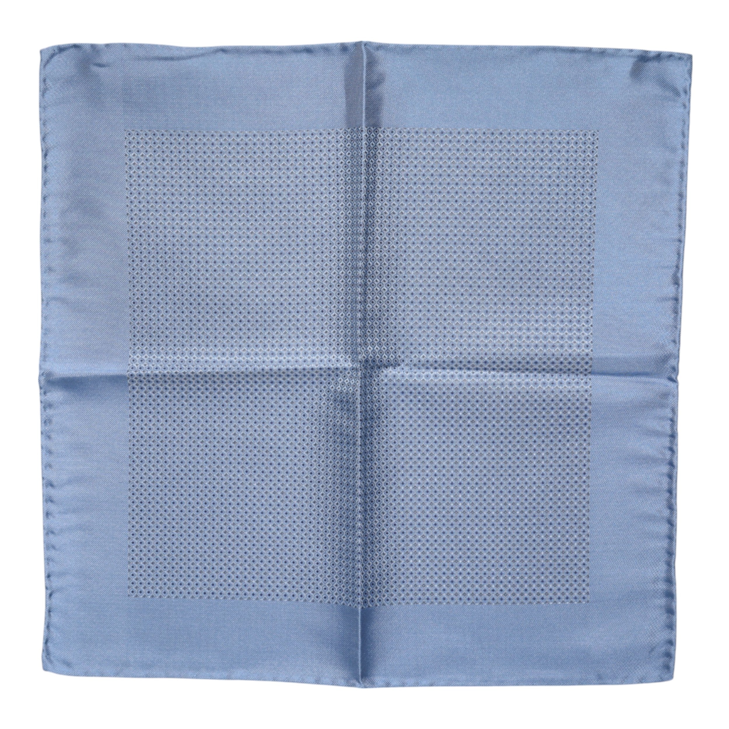 Dolce & Gabbana Light Blue Silk Square Men Foulard Men's Scarf