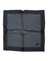 Dolce & Gabbana Blue Cocktail Silk Square Foulard Men's Scarf
