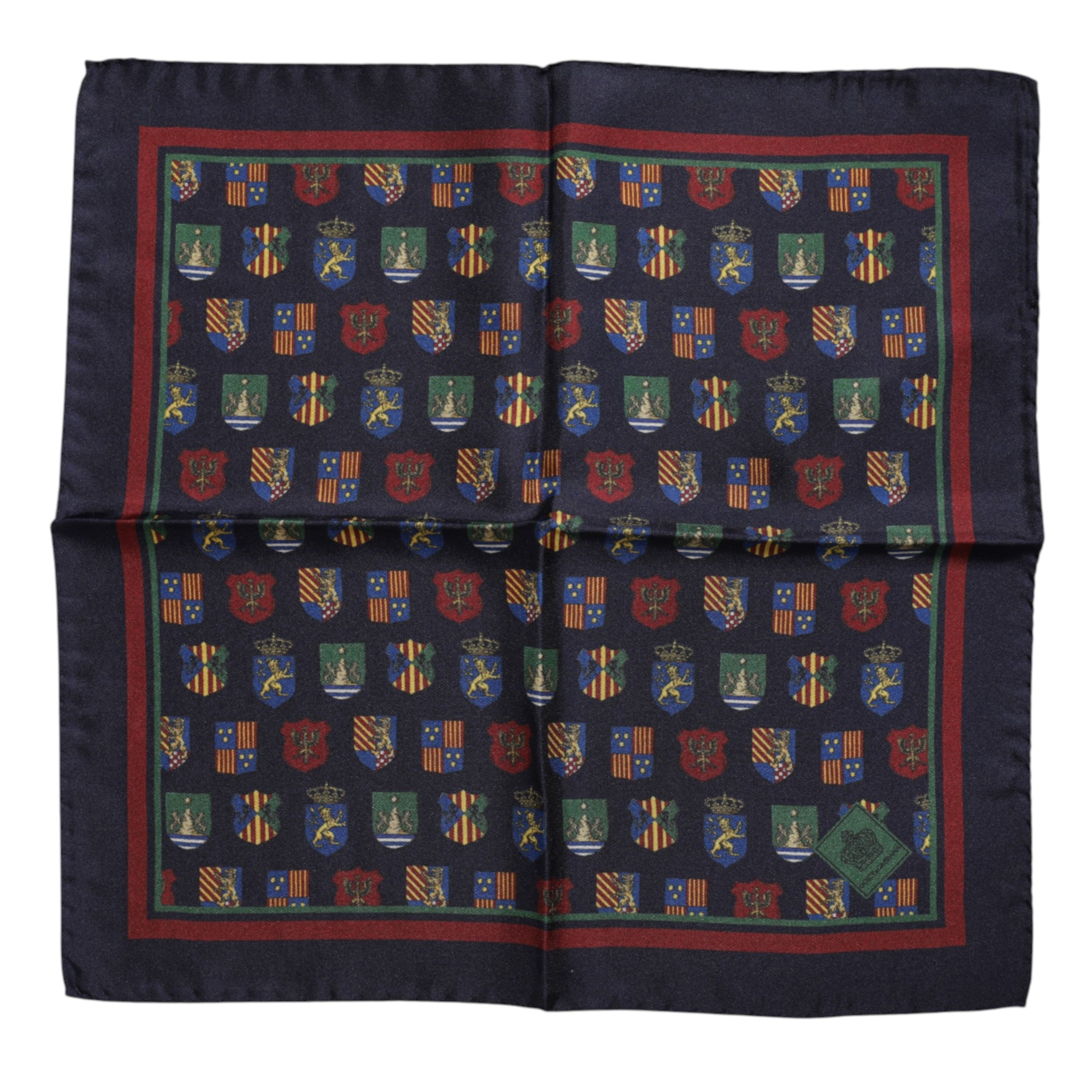 Dolce & Gabbana Multicolor Medals Square Foulard Men's Scarf