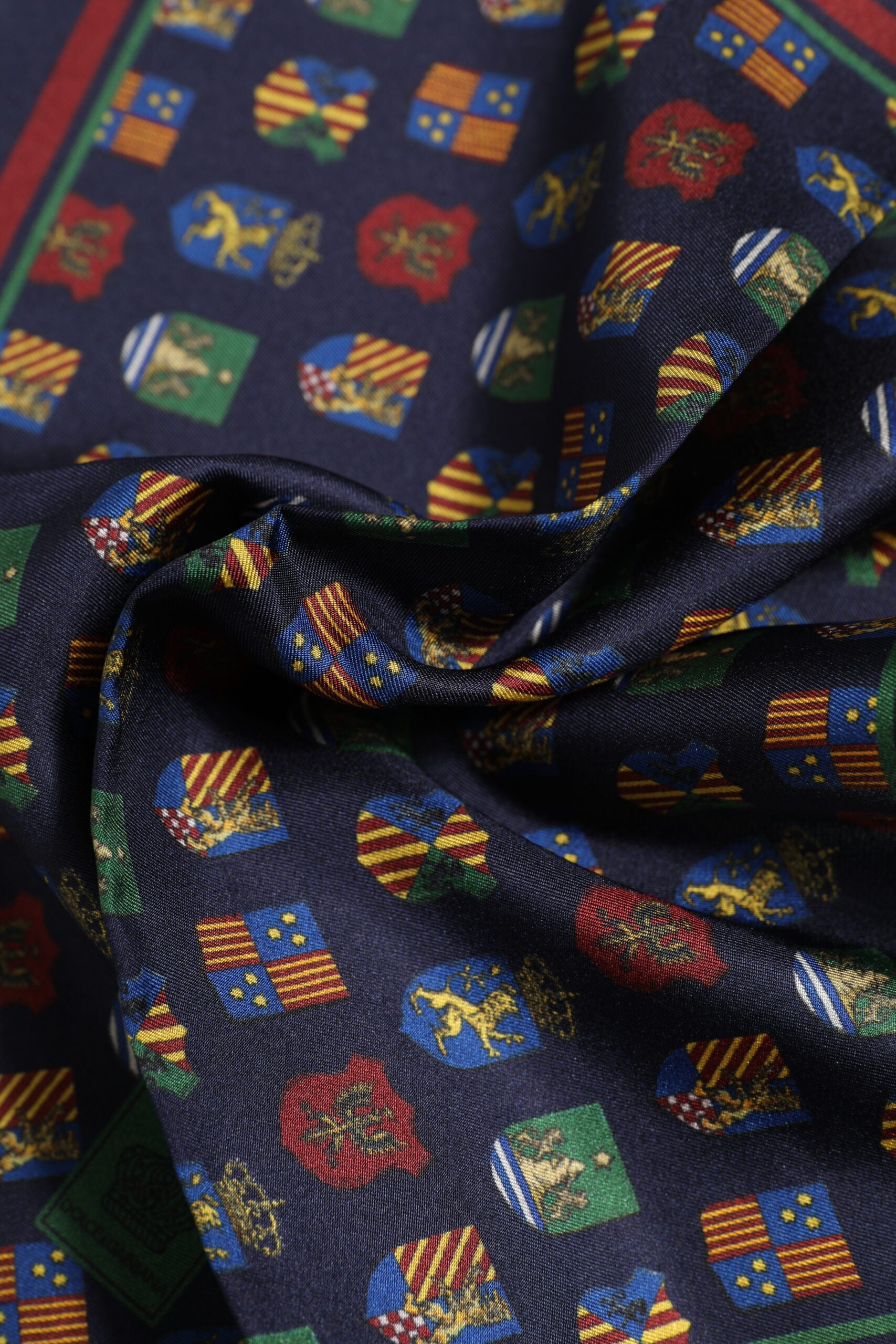 Dolce & Gabbana Multicolor Medals Square Foulard Men's Scarf