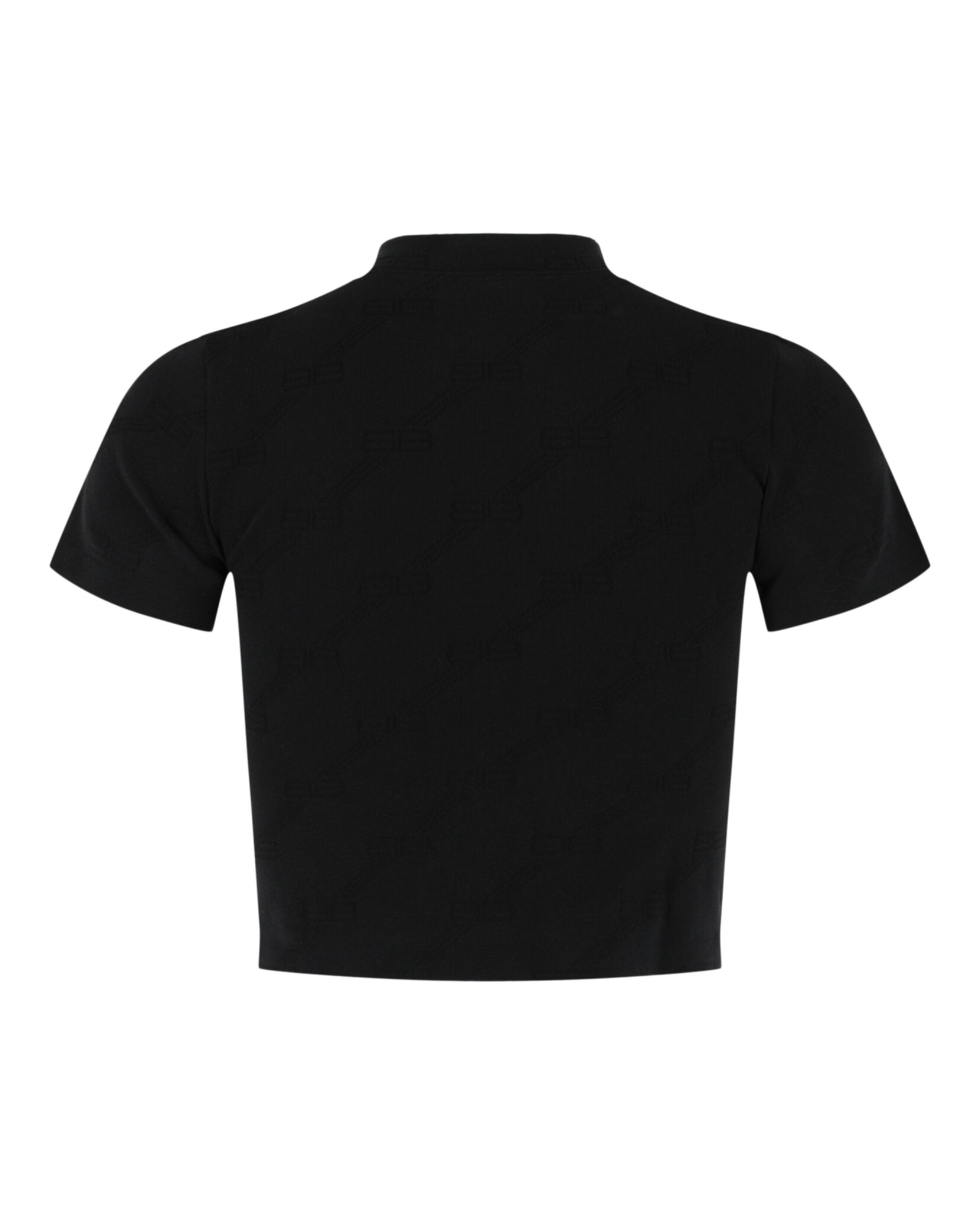 Balenciaga Womens Mock-neck Cropped Top