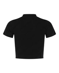 Balenciaga Womens Mock-neck Cropped Top