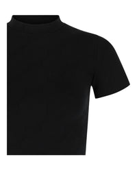 Balenciaga Womens Mock-neck Cropped Top
