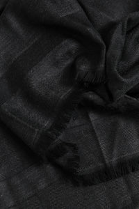 Dolce & Gabbana Dark Gray Cashmere Fringes Neck Warmer Men's Scarf