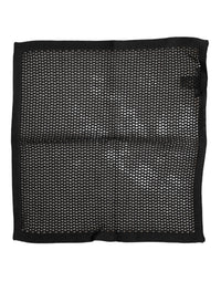 Dolce & Gabbana Black Patterned Cotton Square Foulard Men's Scarf