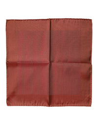 Dolce & Gabbana Orange Silk Square Men Foulard Men's Scarf