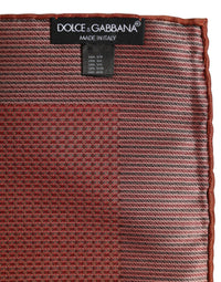 Dolce & Gabbana Orange Silk Square Men Foulard Men's Scarf