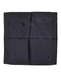 Dolce & Gabbana Dark Blue Silk Square Men Foulard Men's Scarf
