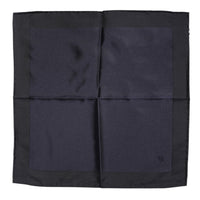 Dolce & Gabbana Dark Blue Silk Square Men Foulard Men's Scarf