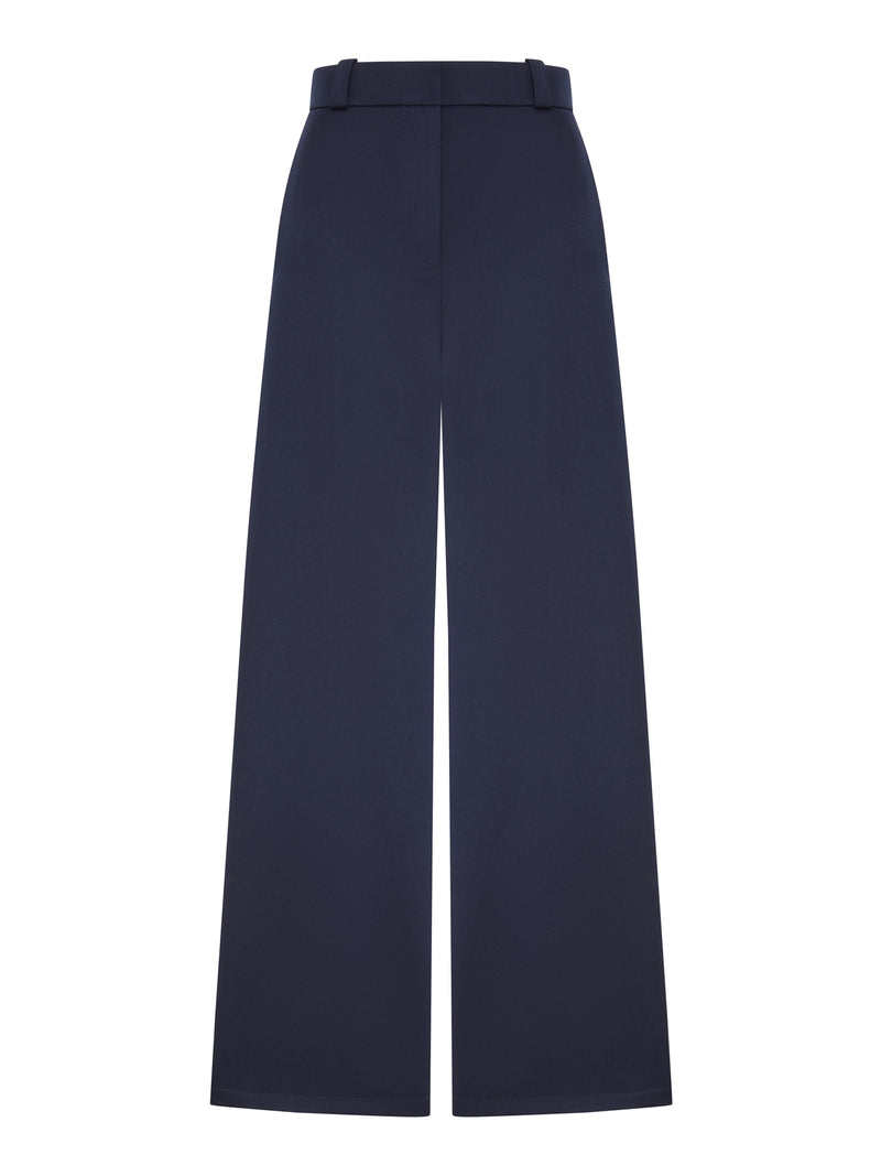 Giorgio Armani Women Wide-Leg Wool Tuxedo Trousers Without Pleats