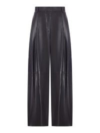 Giorgio Armani Women Wide Nappa Trousers With Pleats
