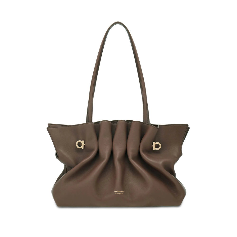 Ferragamo Ferragamo Grey Shoulder Bags Women