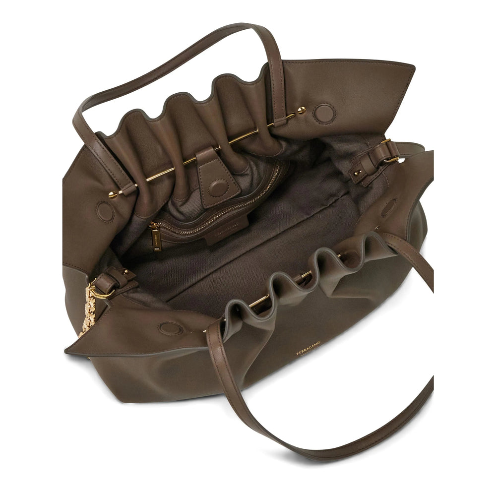 Ferragamo Ferragamo Grey Shoulder Bags Women