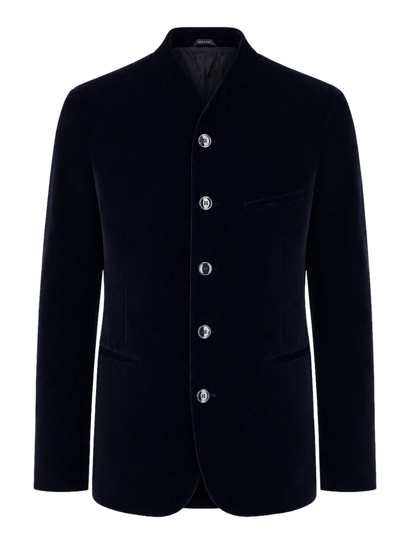 Giorgio Armani Men Smooth Viscose And Cupro Velvet Blazer