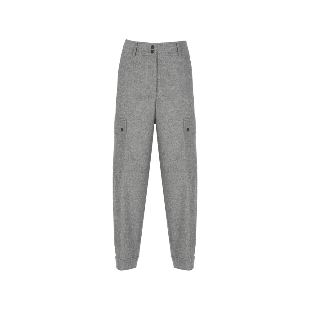 Peserico Peserico Grey Trousers - Straight Trousers Women