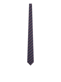 Giorgio Armani Men Silk Tie With Diagonal Stripes