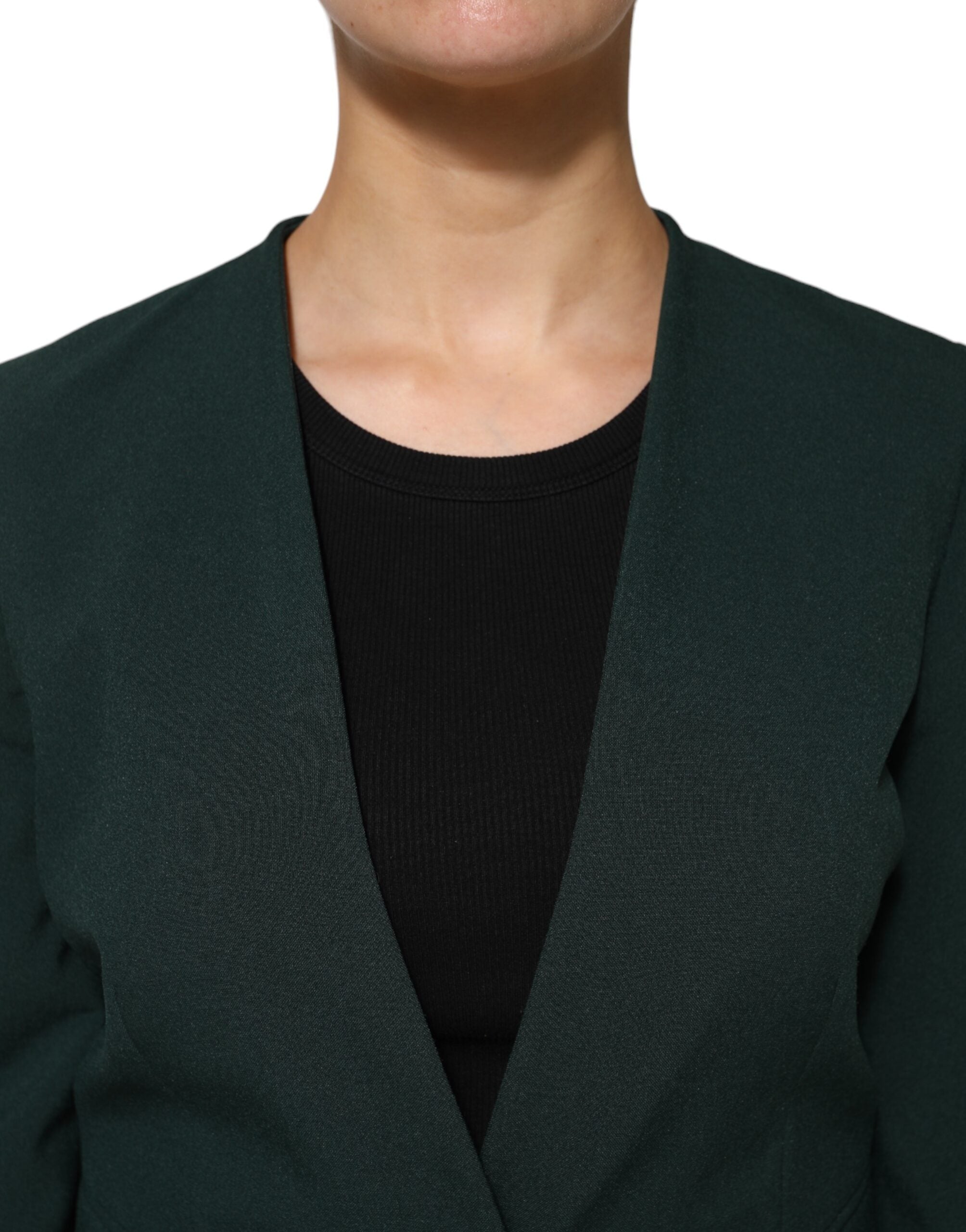 Maison Margiela Maison Margiela Green Single Breasted One Button Coat Women's Jacket