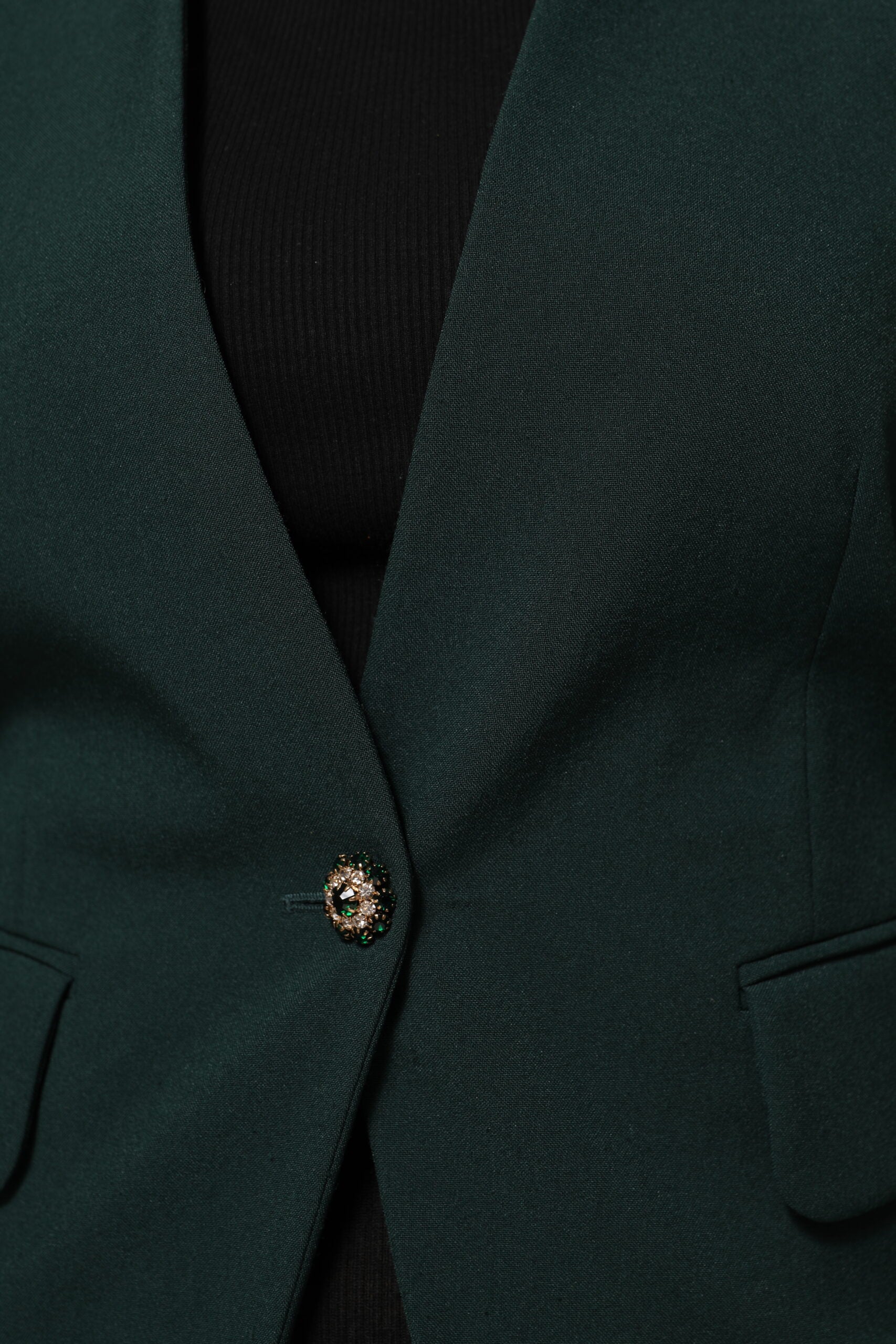 Maison Margiela Maison Margiela Green Single Breasted One Button Coat Women's Jacket